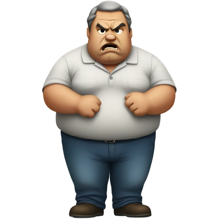 Fat angry man  emoji