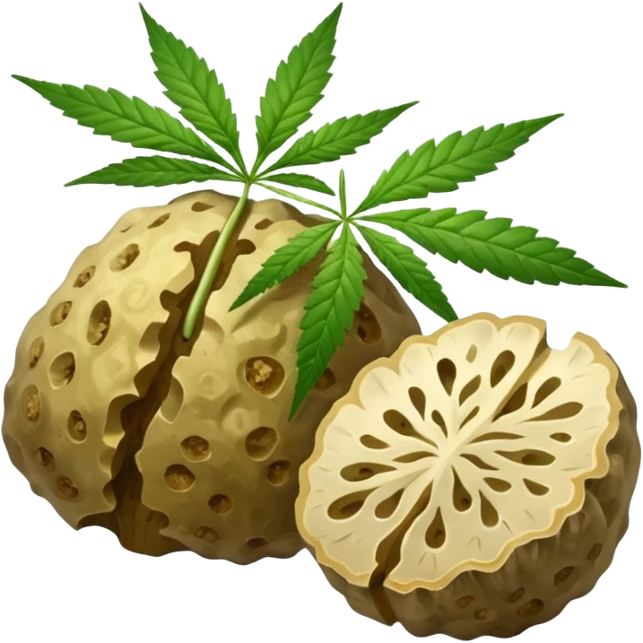slices of white truffle with cannabis leaf emoji