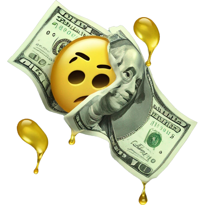 dollar doused in oil emoji