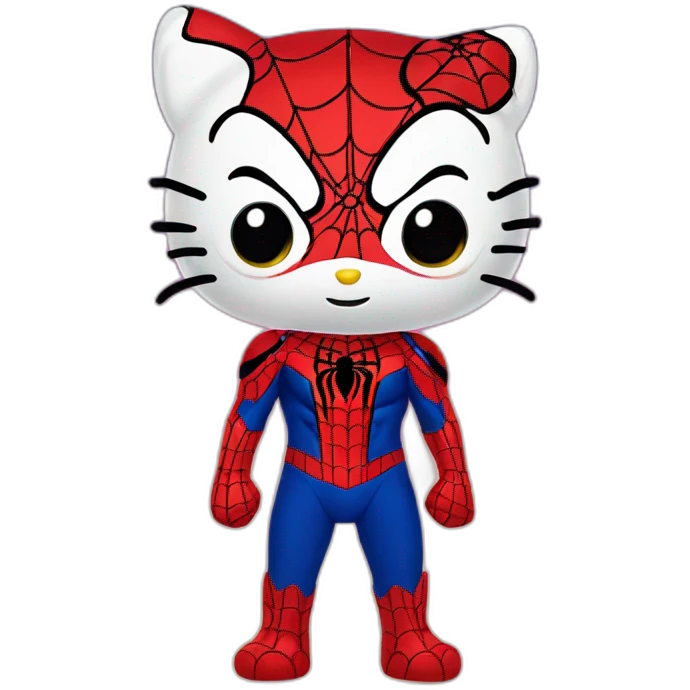 Hellokitty spiderman emoji