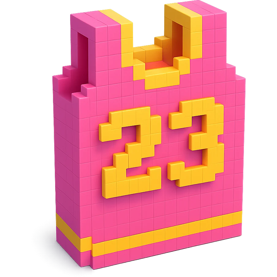 розовая баскетбольная майка с надписью "23", no background emoji