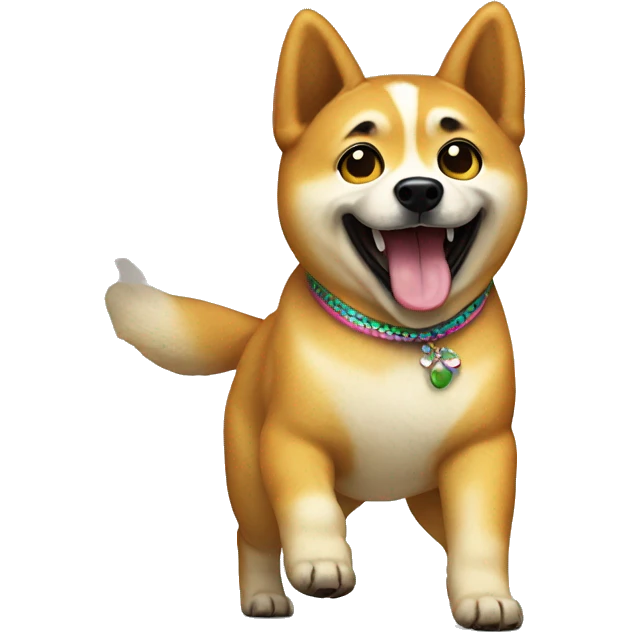 doge dog dancing samba emoji