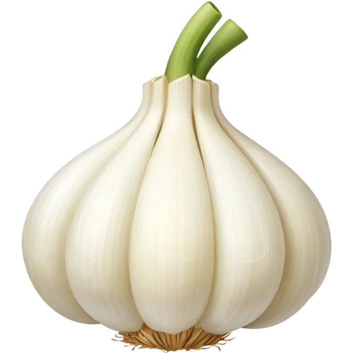 single garlic clove with cubed garlic emoji