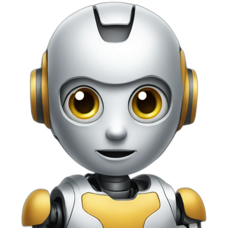 AI robot as a kid emoji