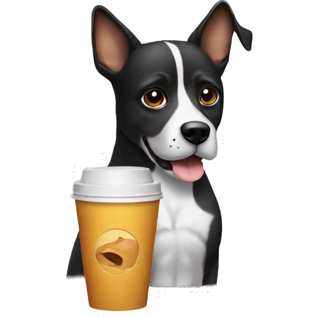 Perro café con negro emoji