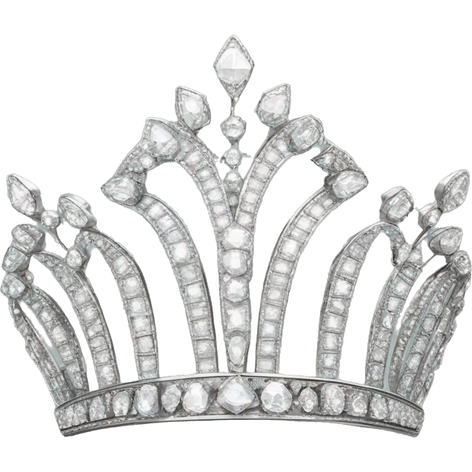 art deco diamond tiara emoji