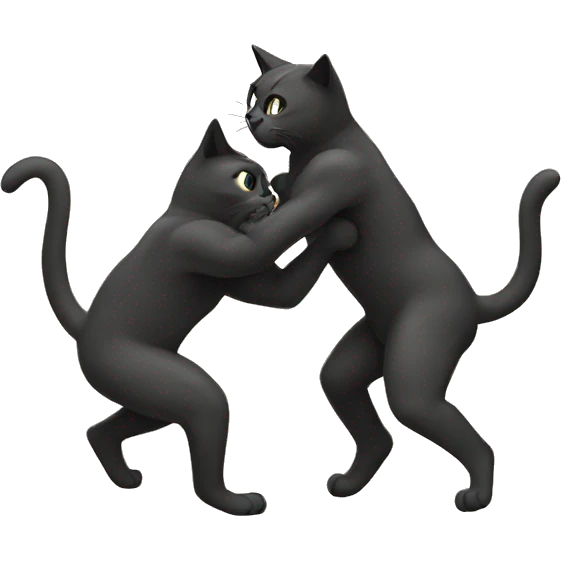 cats wrestling emoji