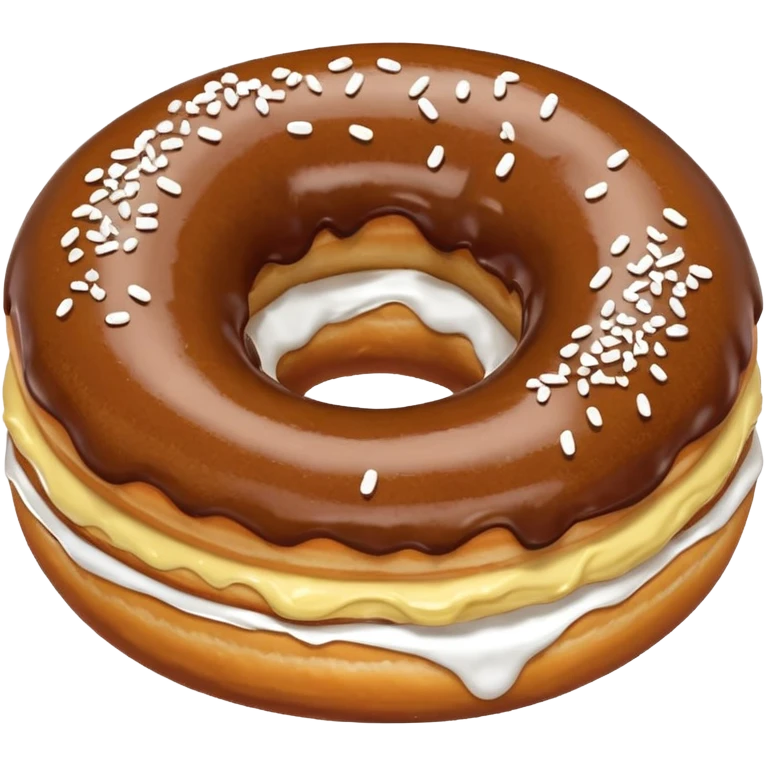 Nutella filled donut emoji