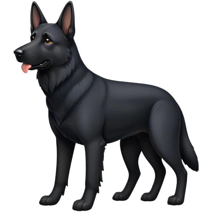 Black German shepherd emoji