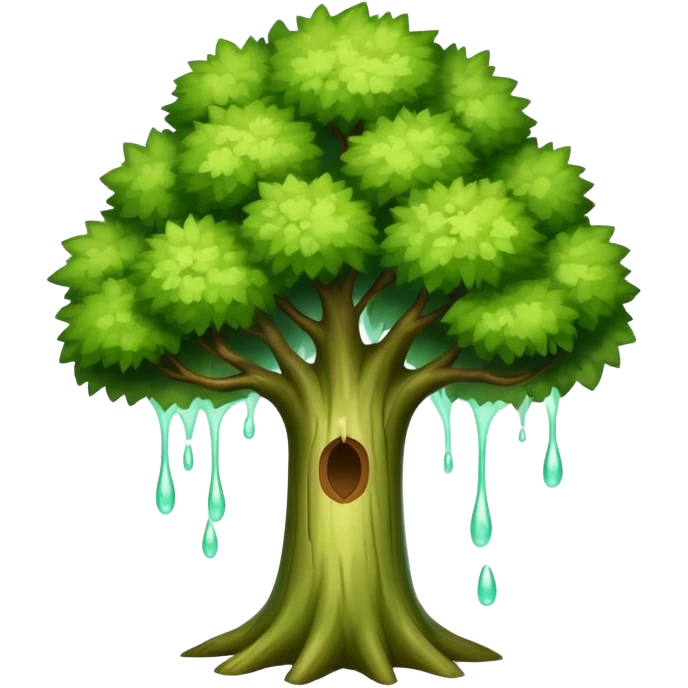 Squirting tree emoji