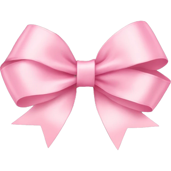 light pink ribbon bow emoji