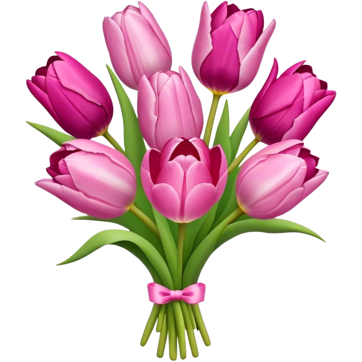 pastel pink and magenta tulips big bouquete emoji