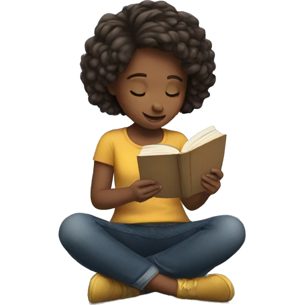 Girl reading emoji