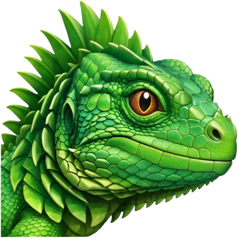 
iguana, front face emoji