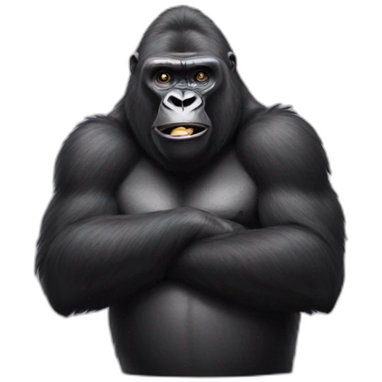 Gorilla saying hey emoji