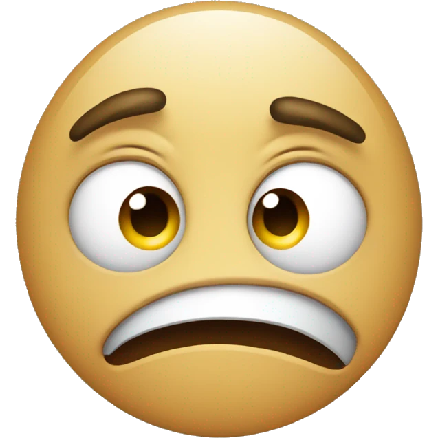 disgusted face with scared eyes and a tear emoji