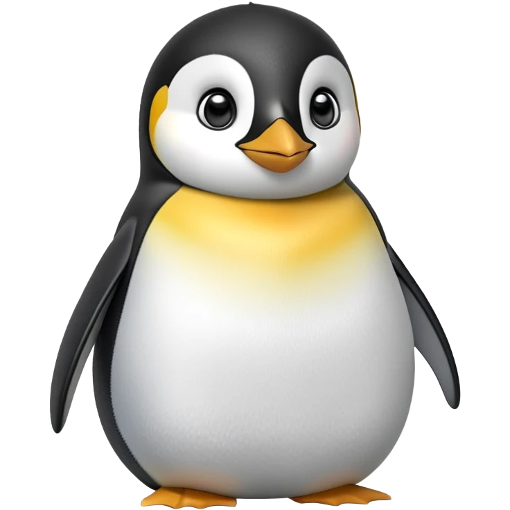 cinematic-cute-emperor-penguin-portrait-emoji,-head-tilted-playfully-and-inquisitively,-with-glossy,-pristine-plumage,-sparkling-eyes-filled-with-curiosity,-simplified-yet-irresistibly-adorable-features, black, large black eyes face emoji