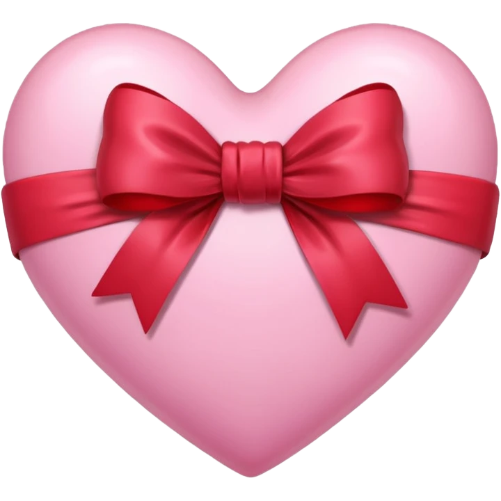 Pink heart with bow rapped around it  emoji