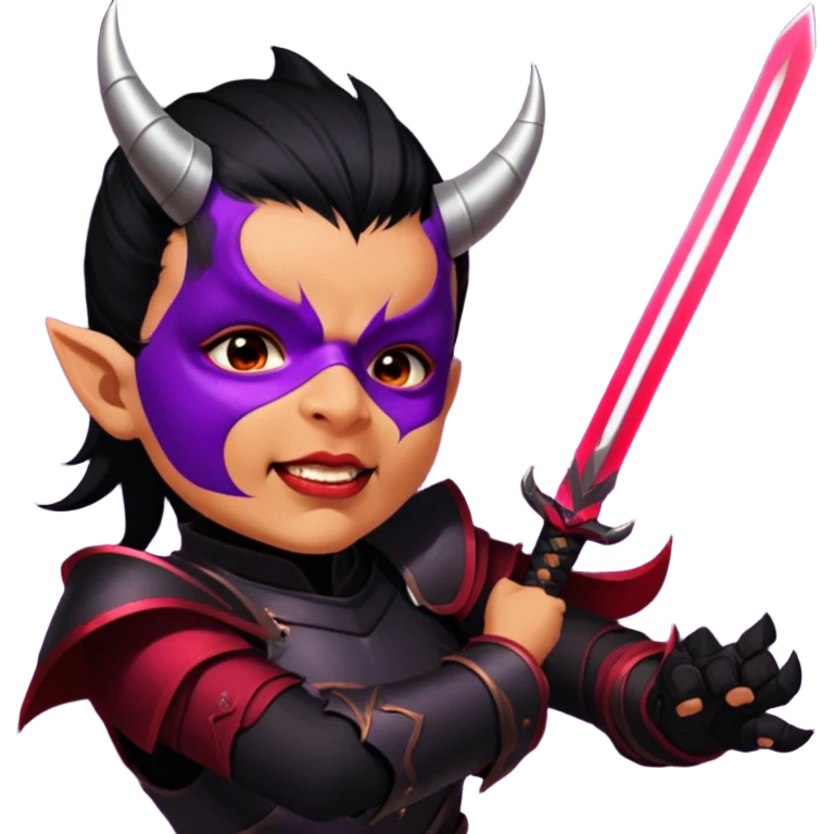 Demon-Horned Warrior emoji