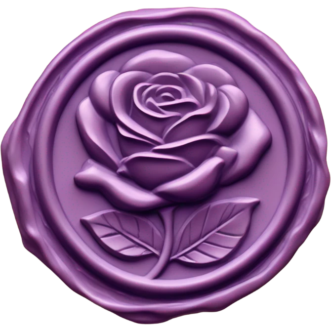 Wax seal with a rose on it emoji