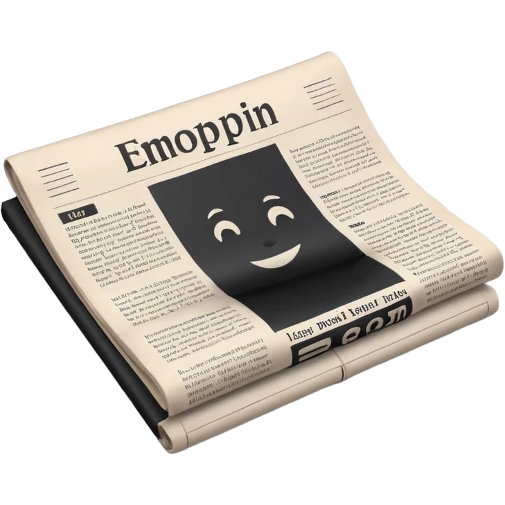 black newspapper  emoji