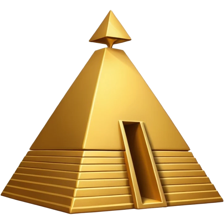 Egypt Pyramid, digital art emoji style, with professional lighting, no face on objects, white background emoji