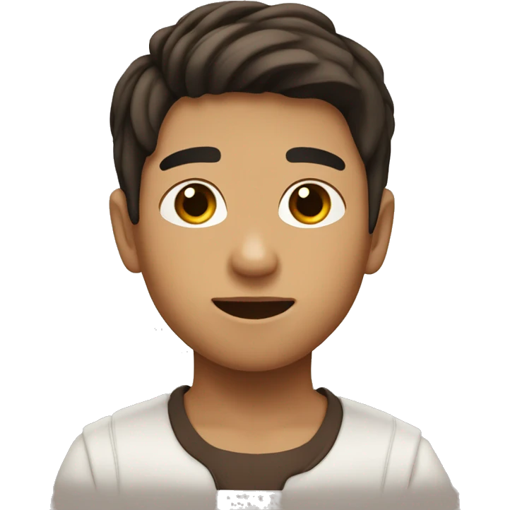 asian/gernan boy with brown hair and babyface  emoji