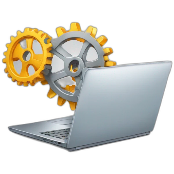 laptop fixes gears emoji