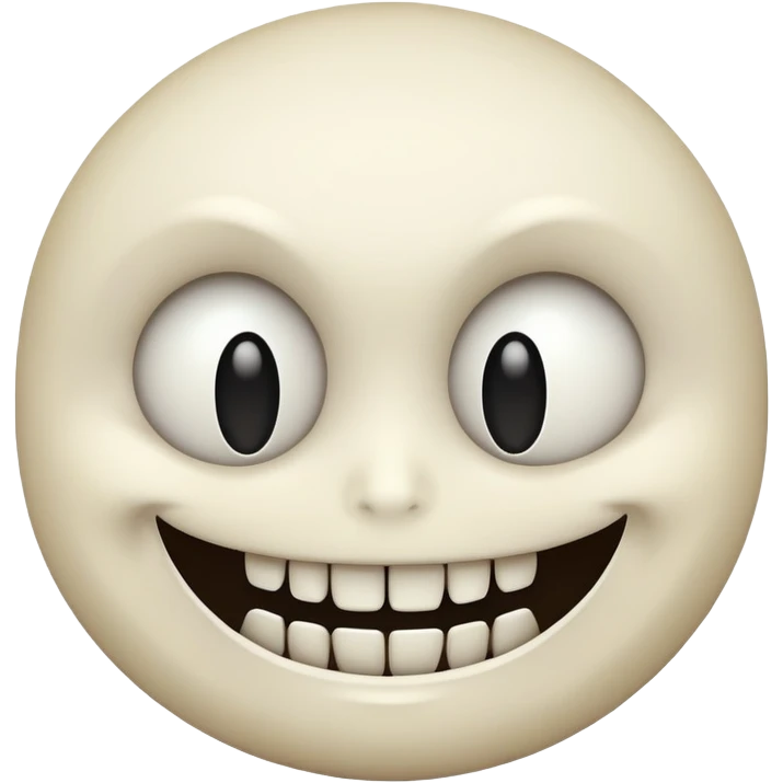 Creepy smile emoji