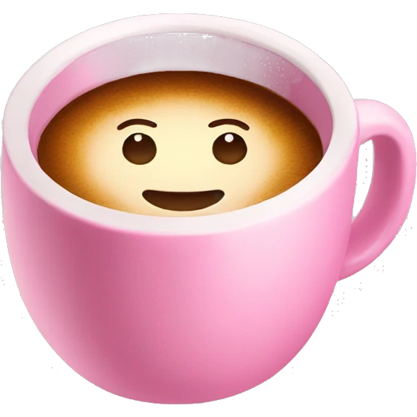 Coffee pink and writing Good morning  emoji