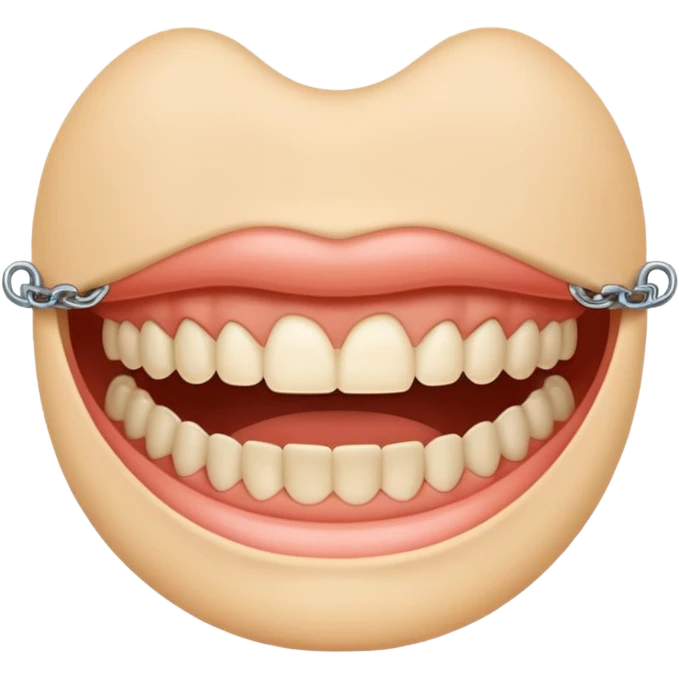Una boca con frenillos emoji