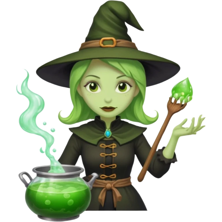 green witch cooking potion emoji