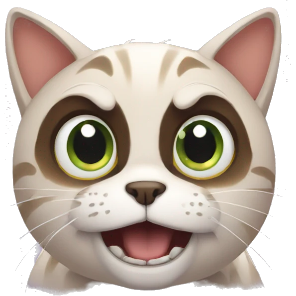 Scared cat emoji