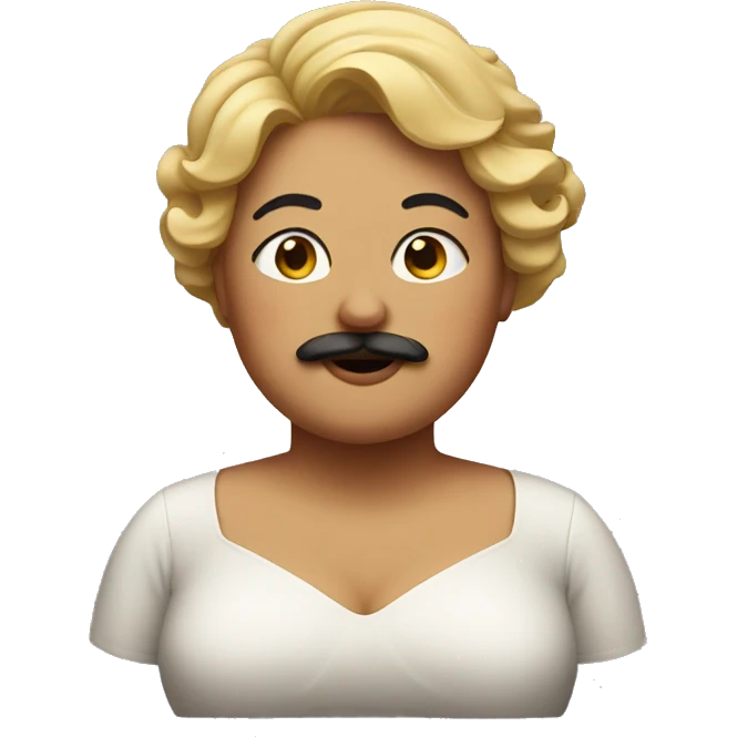 a fat woman with a mustache emoji