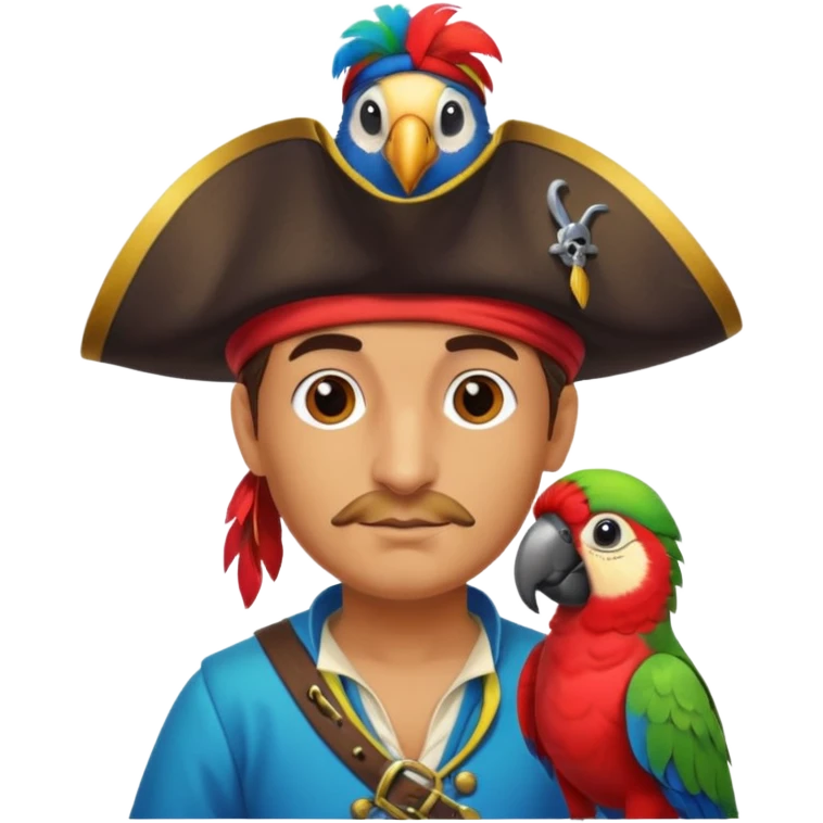 pirate and parrot emoji