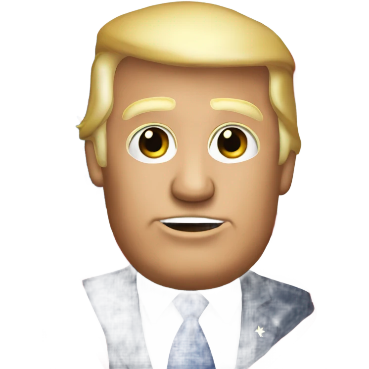 Trump with American flag emoji