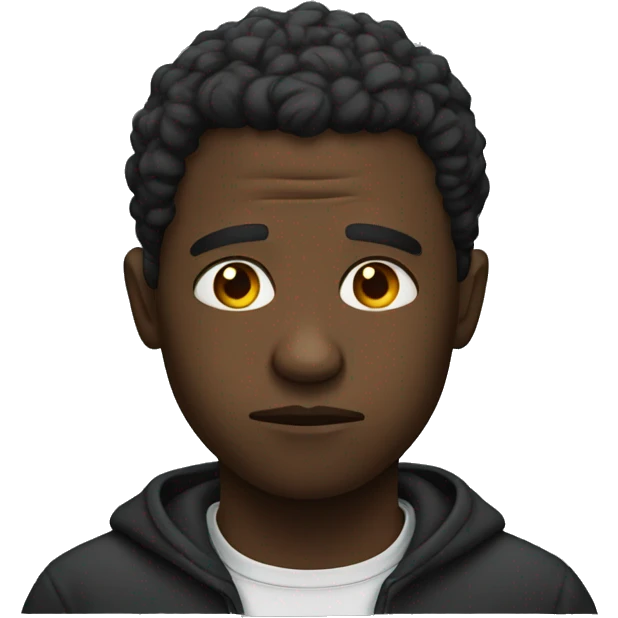 sad black man emoji