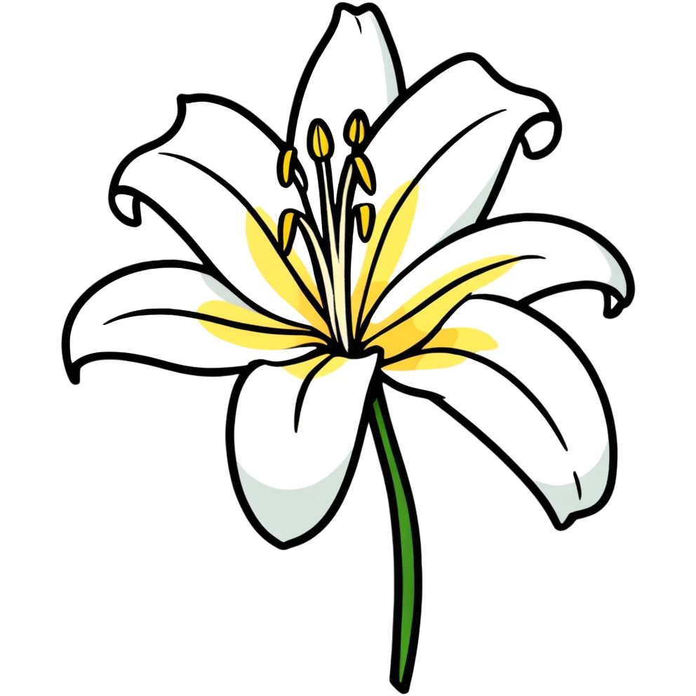 white lily emoji