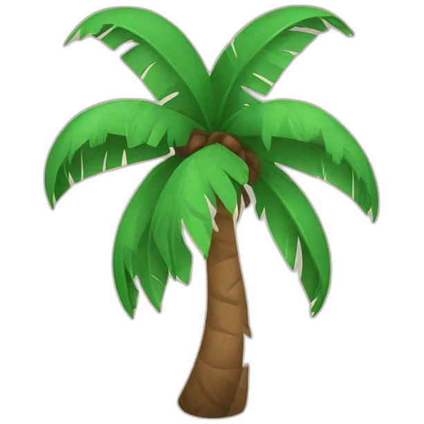 human-coconut tree emoji