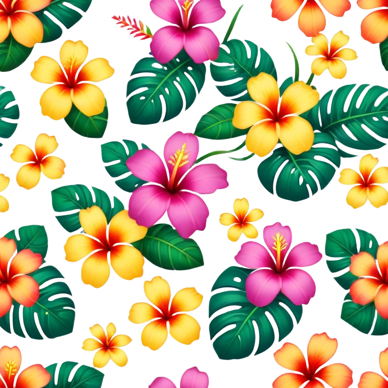 Hawaiian flowers emoji
