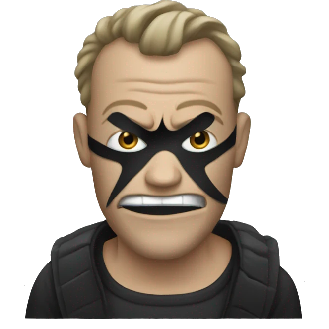 robber with evil face emoji