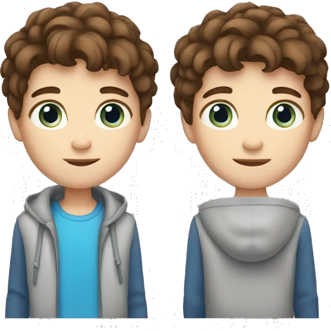 tween boy with brown hair and blue eyes emoji