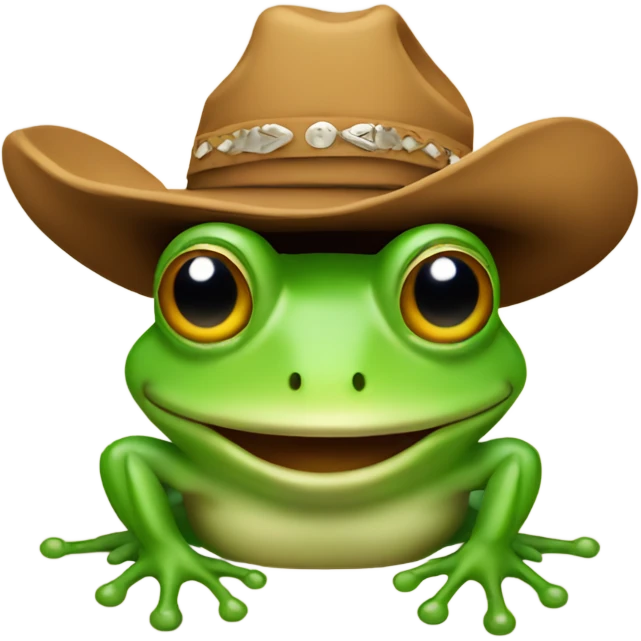 Frog with a cowboy hat emoji