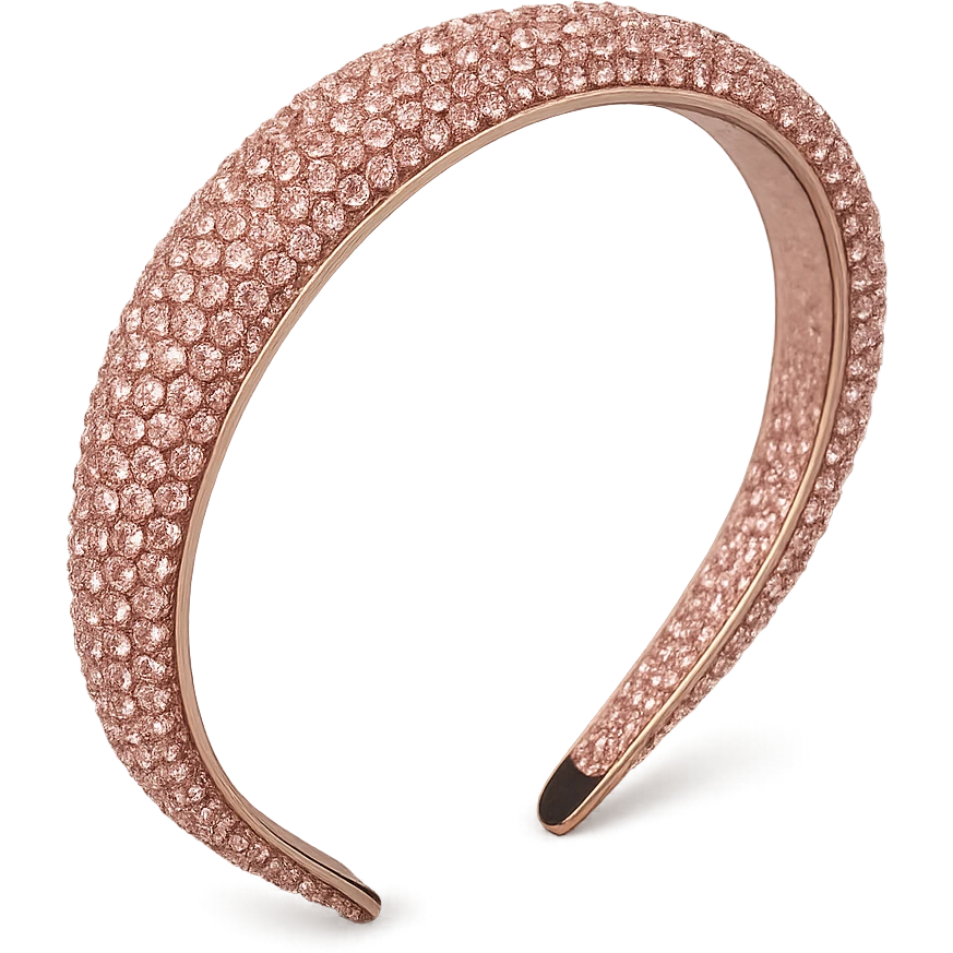 pink crystal headband, elegant and modern emoji