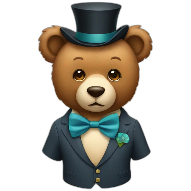 bear wearing a bow  emoji