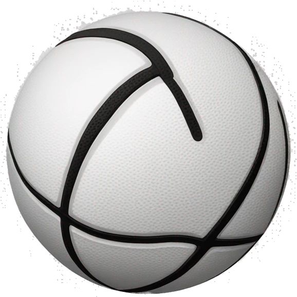 Balón d basketball en blanco y negro  emoji