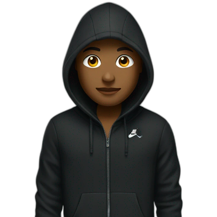 Black hood with Nike logo emoji