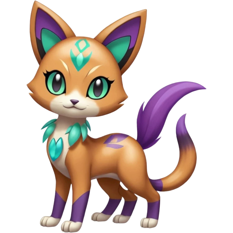 Meloetta-Purrloin-Sprigatito-Pokémon-Fakémon-fusion-hybrid-creature emoji