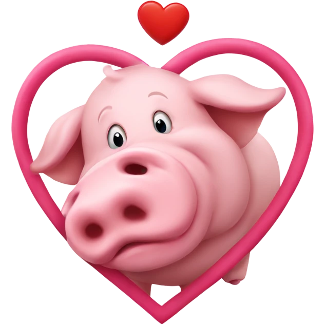 heart with a piglet emoji