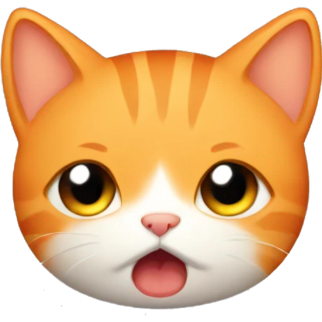 orange cute cat cry sad emoji